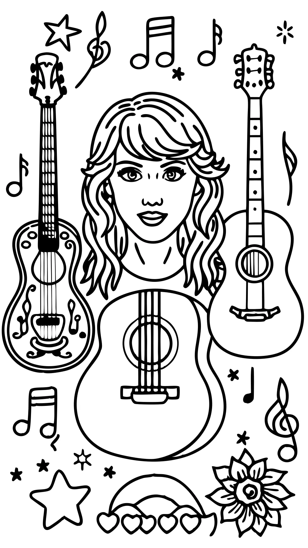 pages à colorier imprimables de Taylor Swift